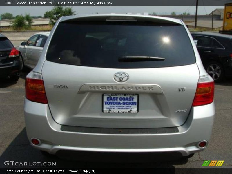 Classic Silver Metallic / Ash Gray 2008 Toyota Highlander 4WD