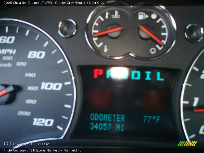 Granite Gray Metallic / Light Gray 2008 Chevrolet Equinox LT AWD