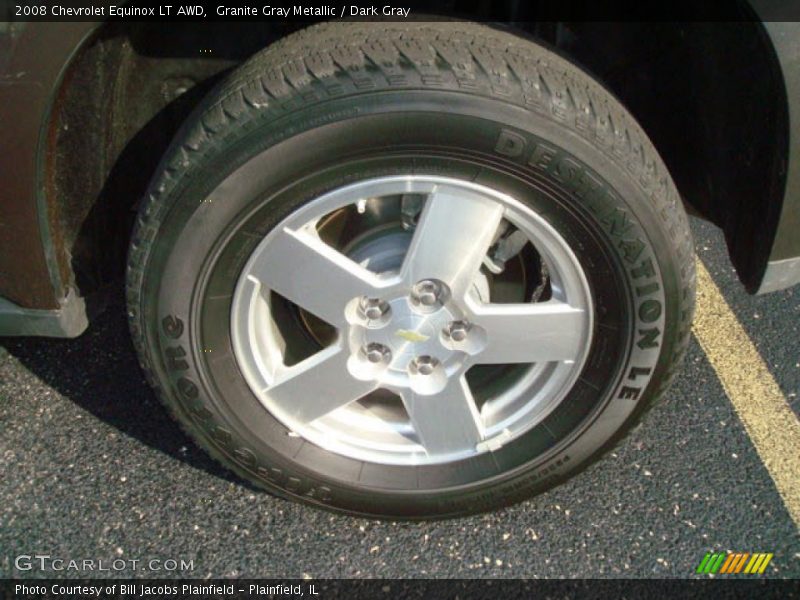 Granite Gray Metallic / Dark Gray 2008 Chevrolet Equinox LT AWD