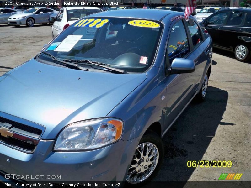 Icelandic Blue / Charcoal Black 2007 Chevrolet Aveo LS Sedan