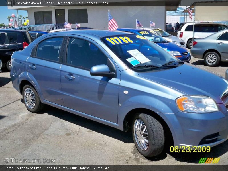 Icelandic Blue / Charcoal Black 2007 Chevrolet Aveo LS Sedan