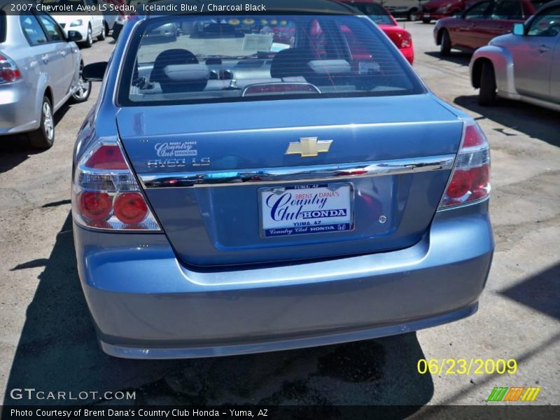 Icelandic Blue / Charcoal Black 2007 Chevrolet Aveo LS Sedan