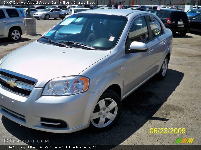 Cosmic Silver / Charcoal Black 2007 Chevrolet Aveo LS Sedan
