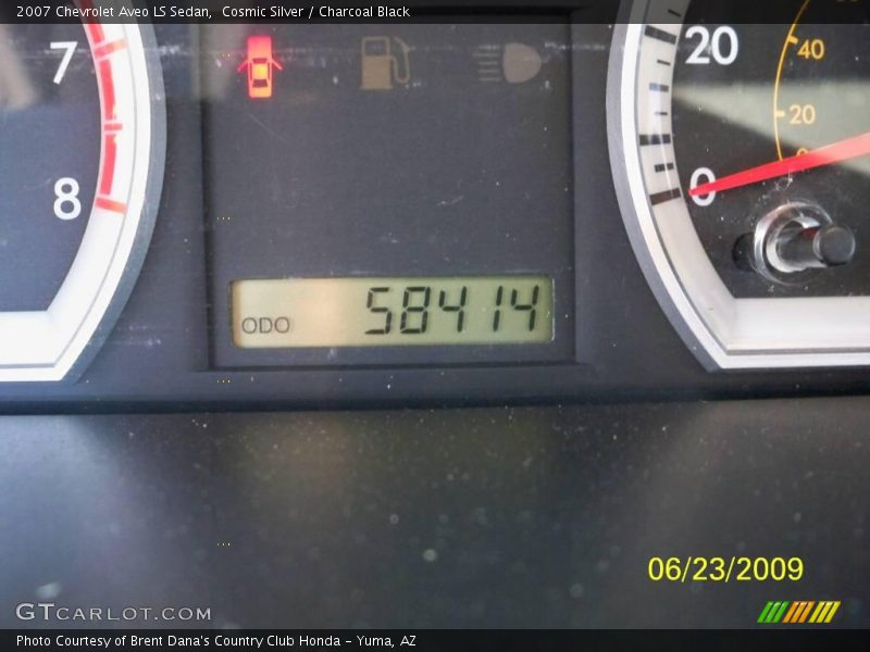 Cosmic Silver / Charcoal Black 2007 Chevrolet Aveo LS Sedan