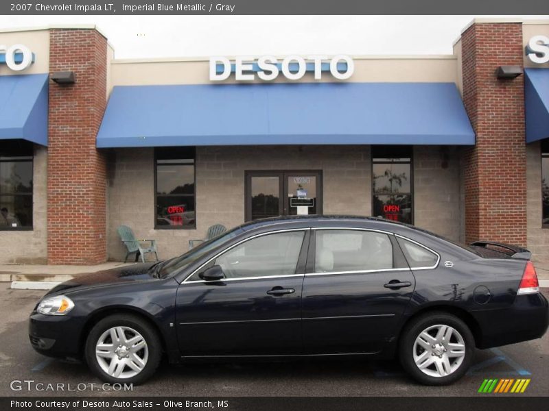 Imperial Blue Metallic / Gray 2007 Chevrolet Impala LT