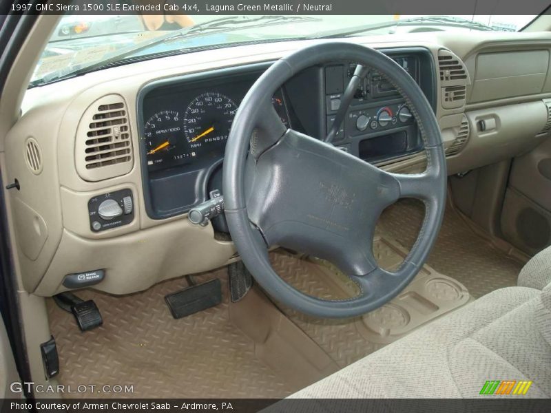 Laguna Green Metallic / Neutral 1997 GMC Sierra 1500 SLE Extended Cab 4x4