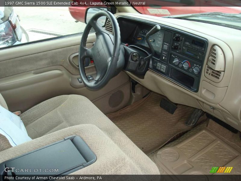 Laguna Green Metallic / Neutral 1997 GMC Sierra 1500 SLE Extended Cab 4x4
