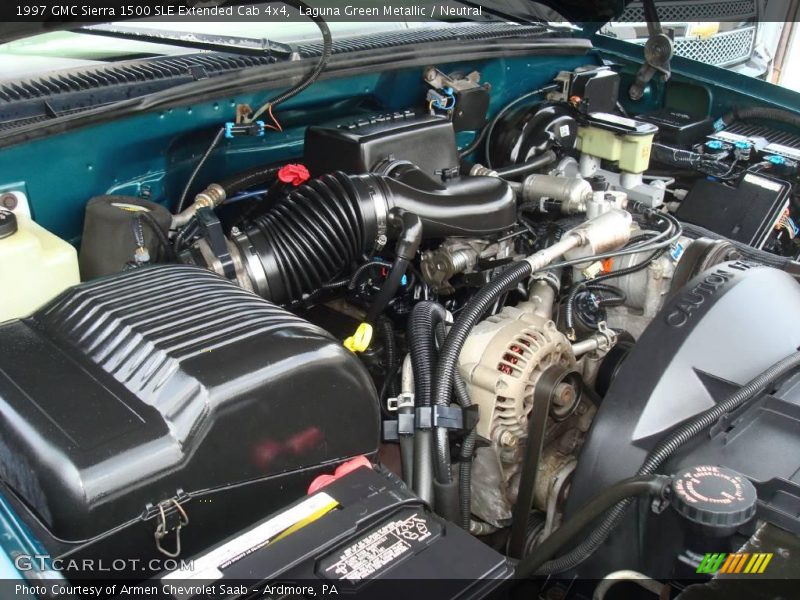 Laguna Green Metallic / Neutral 1997 GMC Sierra 1500 SLE Extended Cab 4x4