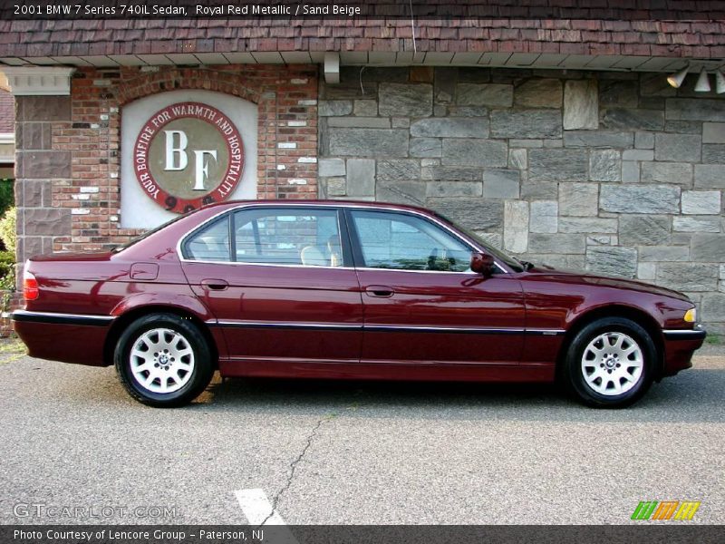 Royal Red Metallic / Sand Beige 2001 BMW 7 Series 740iL Sedan