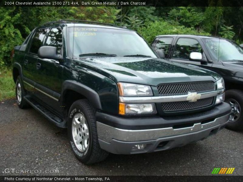 Dark Green Metallic / Dark Charcoal 2004 Chevrolet Avalanche 1500 Z71 4x4