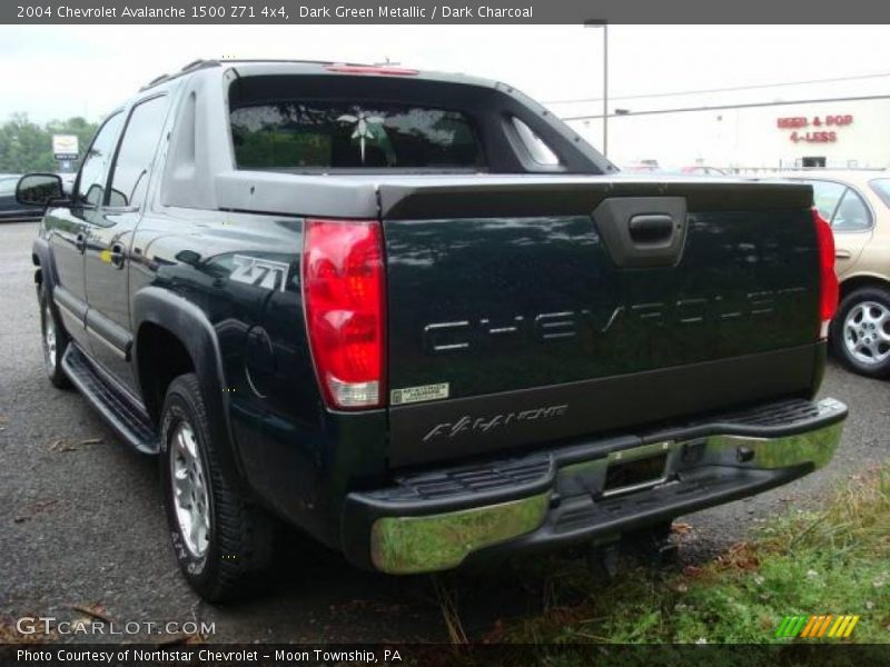 Dark Green Metallic / Dark Charcoal 2004 Chevrolet Avalanche 1500 Z71 4x4