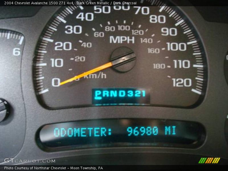Dark Green Metallic / Dark Charcoal 2004 Chevrolet Avalanche 1500 Z71 4x4