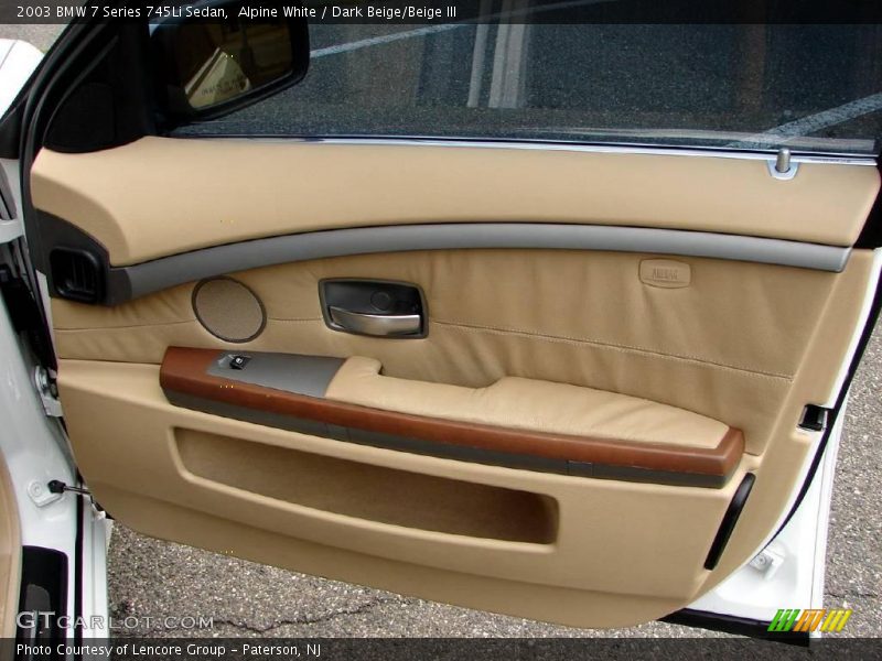 Alpine White / Dark Beige/Beige III 2003 BMW 7 Series 745Li Sedan