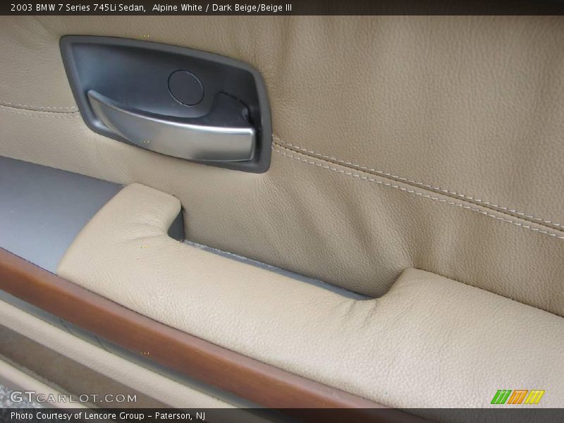 Alpine White / Dark Beige/Beige III 2003 BMW 7 Series 745Li Sedan