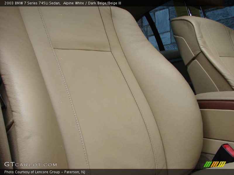 Alpine White / Dark Beige/Beige III 2003 BMW 7 Series 745Li Sedan