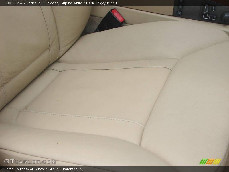Alpine White / Dark Beige/Beige III 2003 BMW 7 Series 745Li Sedan