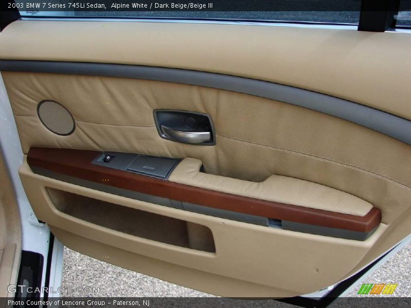 Alpine White / Dark Beige/Beige III 2003 BMW 7 Series 745Li Sedan
