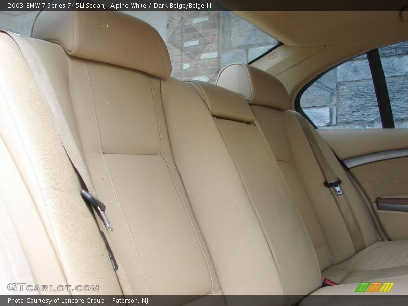 Alpine White / Dark Beige/Beige III 2003 BMW 7 Series 745Li Sedan