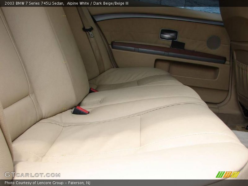 Alpine White / Dark Beige/Beige III 2003 BMW 7 Series 745Li Sedan