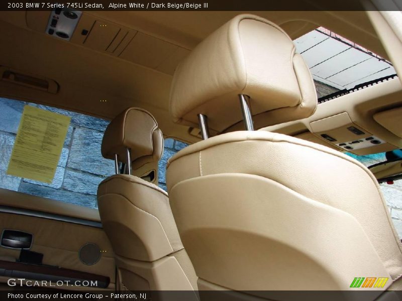 Alpine White / Dark Beige/Beige III 2003 BMW 7 Series 745Li Sedan