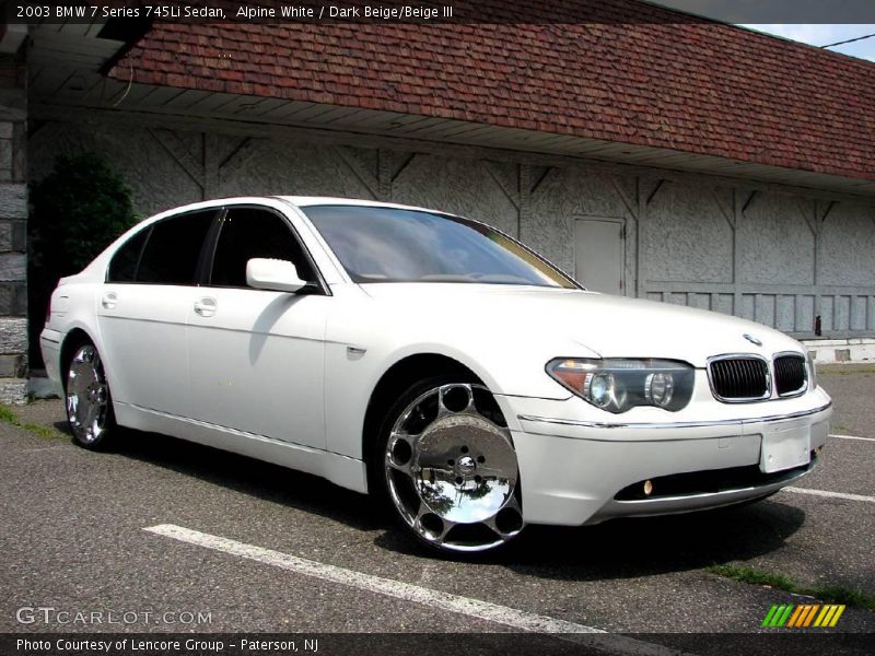 Alpine White / Dark Beige/Beige III 2003 BMW 7 Series 745Li Sedan