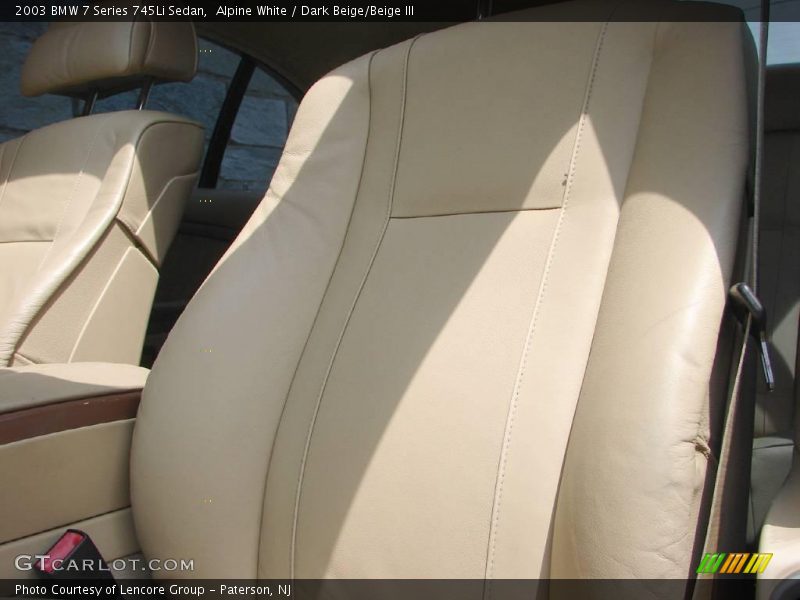 Alpine White / Dark Beige/Beige III 2003 BMW 7 Series 745Li Sedan