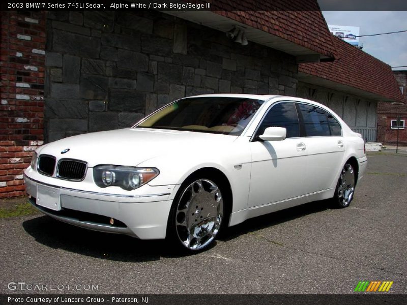 Alpine White / Dark Beige/Beige III 2003 BMW 7 Series 745Li Sedan