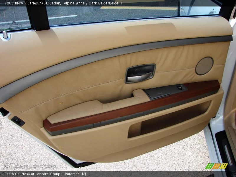 Alpine White / Dark Beige/Beige III 2003 BMW 7 Series 745Li Sedan