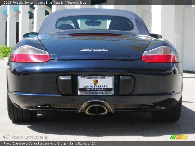 Lapis Blue Metallic / Metropol Blue 2003 Porsche Boxster