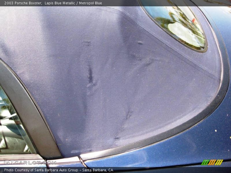 Lapis Blue Metallic / Metropol Blue 2003 Porsche Boxster