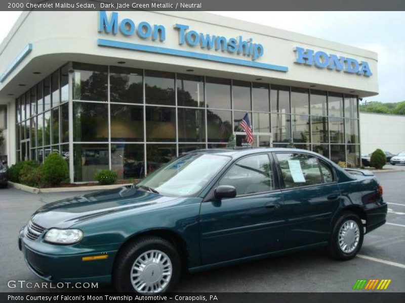 Dark Jade Green Metallic / Neutral 2000 Chevrolet Malibu Sedan