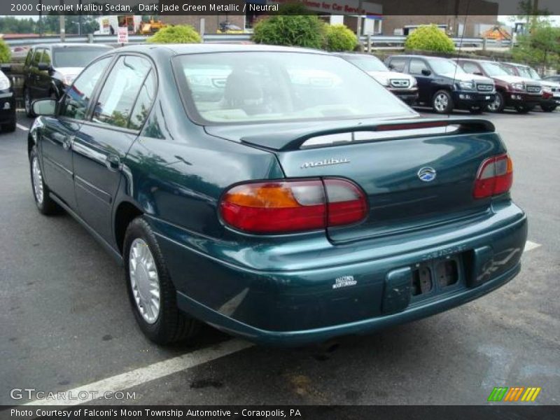 Dark Jade Green Metallic / Neutral 2000 Chevrolet Malibu Sedan
