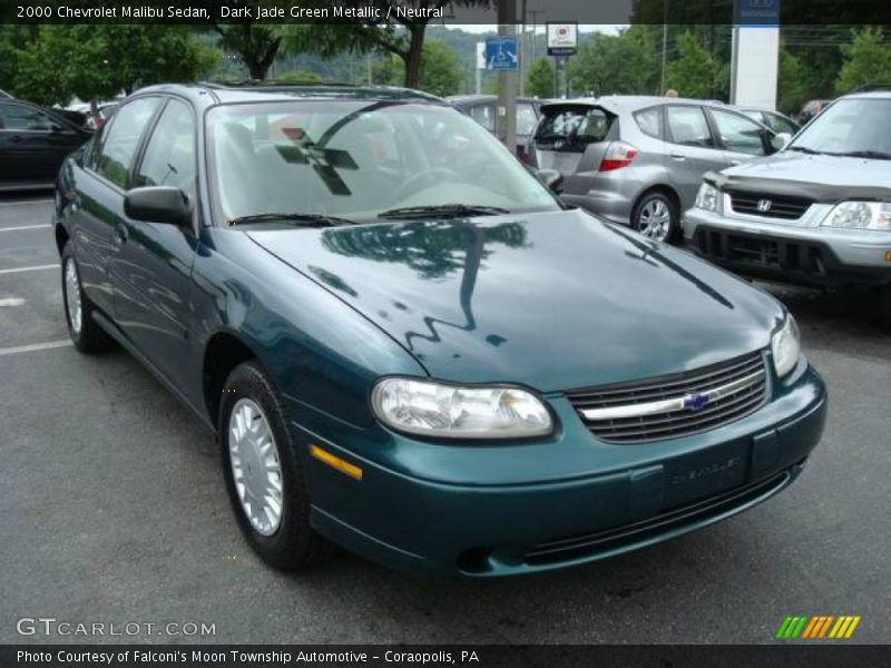 Dark Jade Green Metallic / Neutral 2000 Chevrolet Malibu Sedan