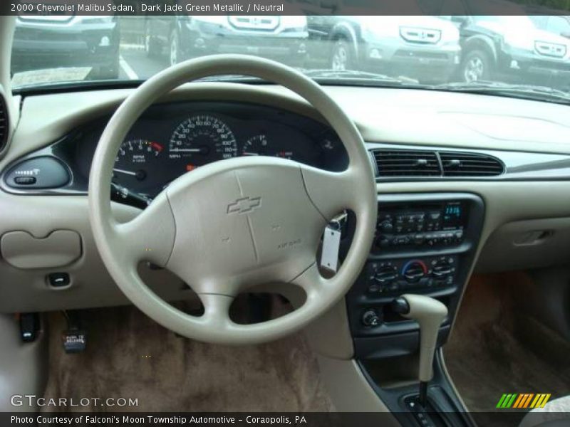 Dark Jade Green Metallic / Neutral 2000 Chevrolet Malibu Sedan