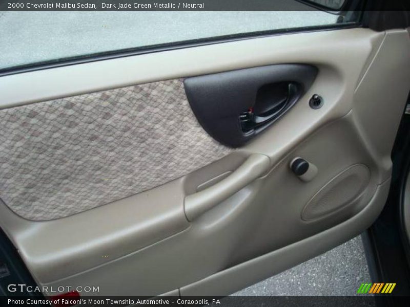 Dark Jade Green Metallic / Neutral 2000 Chevrolet Malibu Sedan