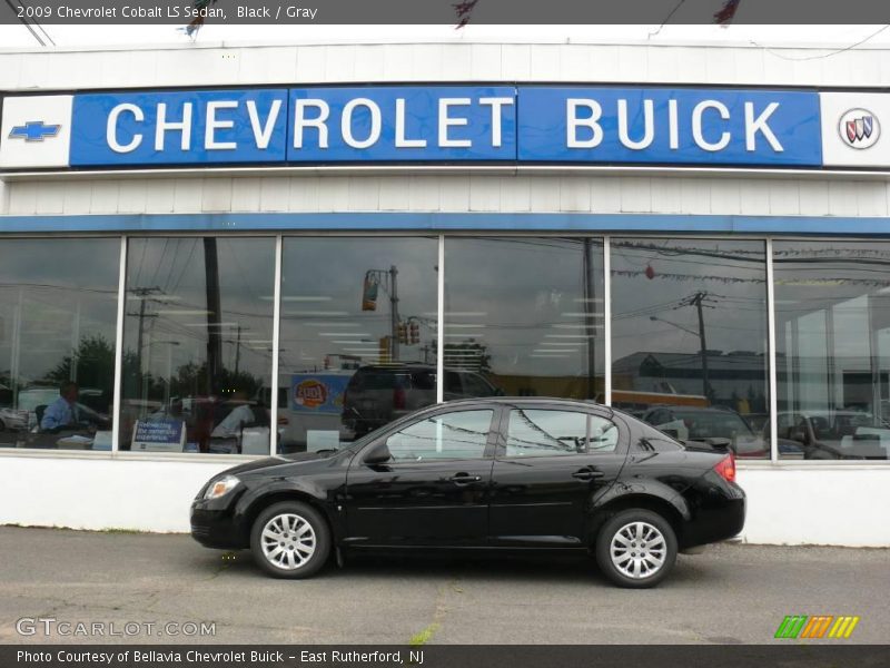 Black / Gray 2009 Chevrolet Cobalt LS Sedan