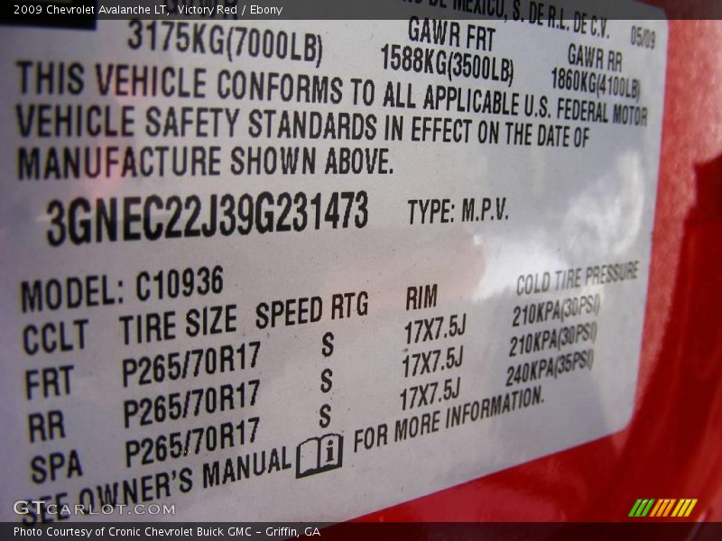 Victory Red / Ebony 2009 Chevrolet Avalanche LT