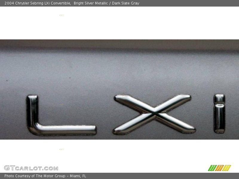 Bright Silver Metallic / Dark Slate Gray 2004 Chrysler Sebring LXi Convertible
