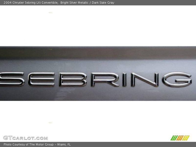 Bright Silver Metallic / Dark Slate Gray 2004 Chrysler Sebring LXi Convertible