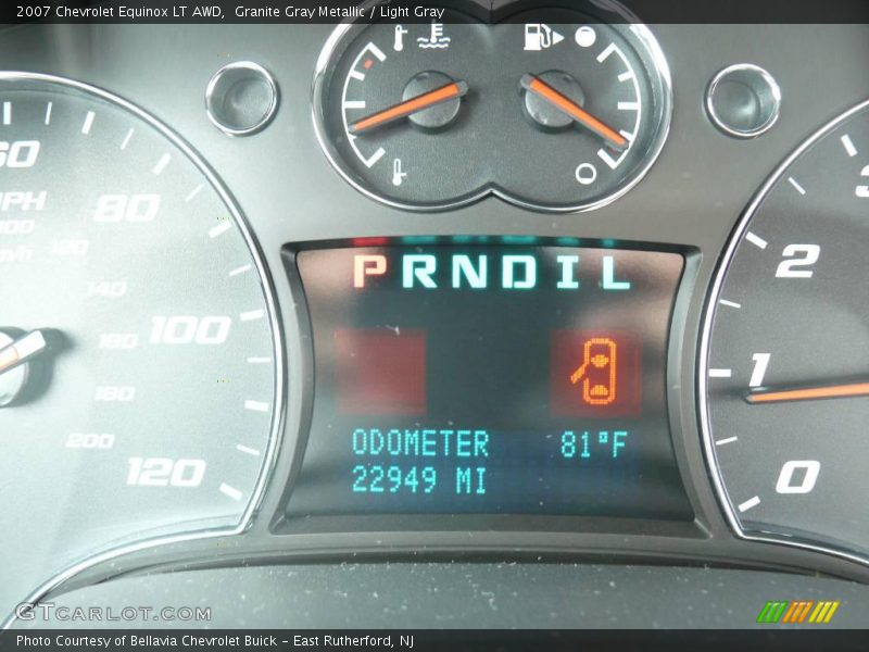 Granite Gray Metallic / Light Gray 2007 Chevrolet Equinox LT AWD