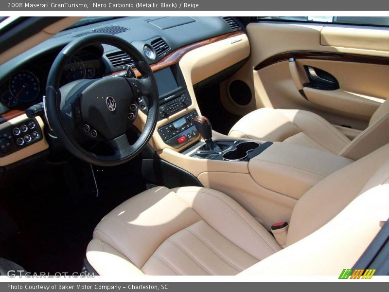 Nero Carbonio (Metallic Black) / Beige 2008 Maserati GranTurismo