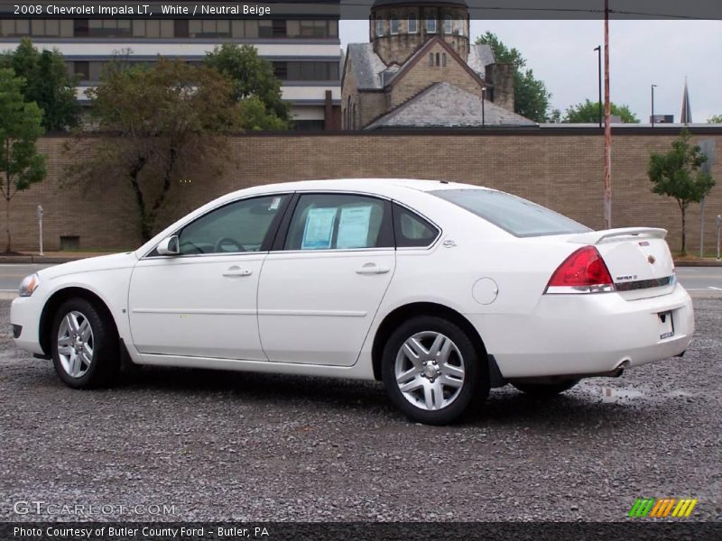 White / Neutral Beige 2008 Chevrolet Impala LT