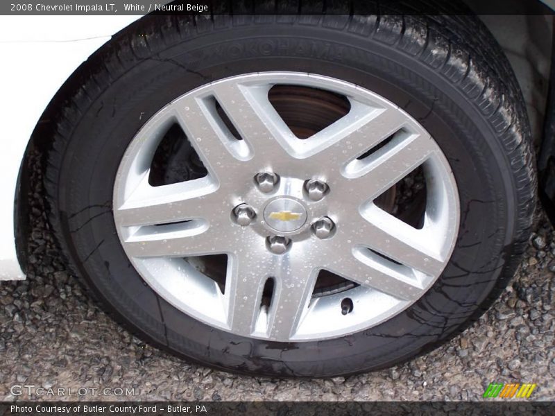 White / Neutral Beige 2008 Chevrolet Impala LT