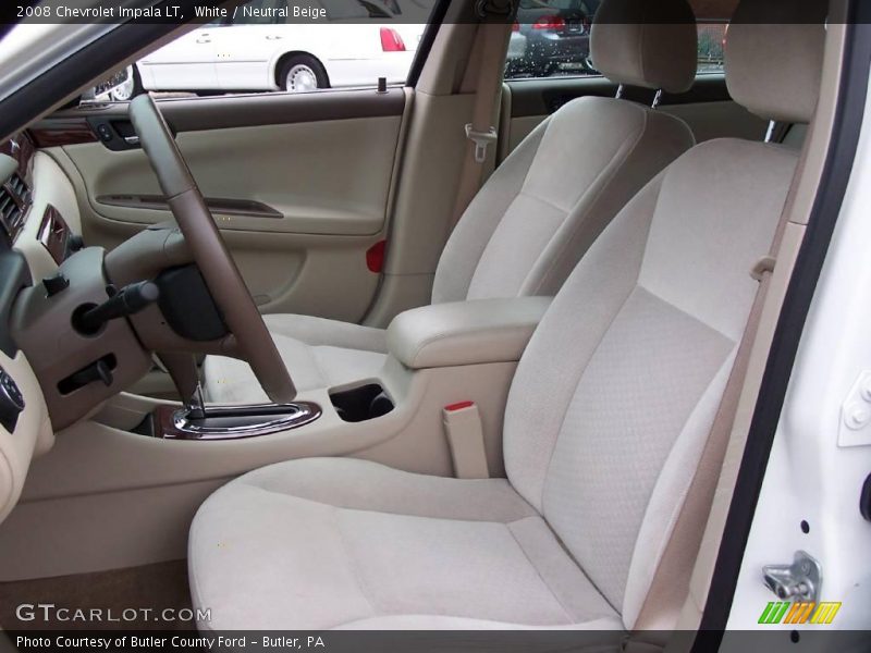 White / Neutral Beige 2008 Chevrolet Impala LT