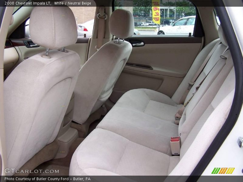 White / Neutral Beige 2008 Chevrolet Impala LT
