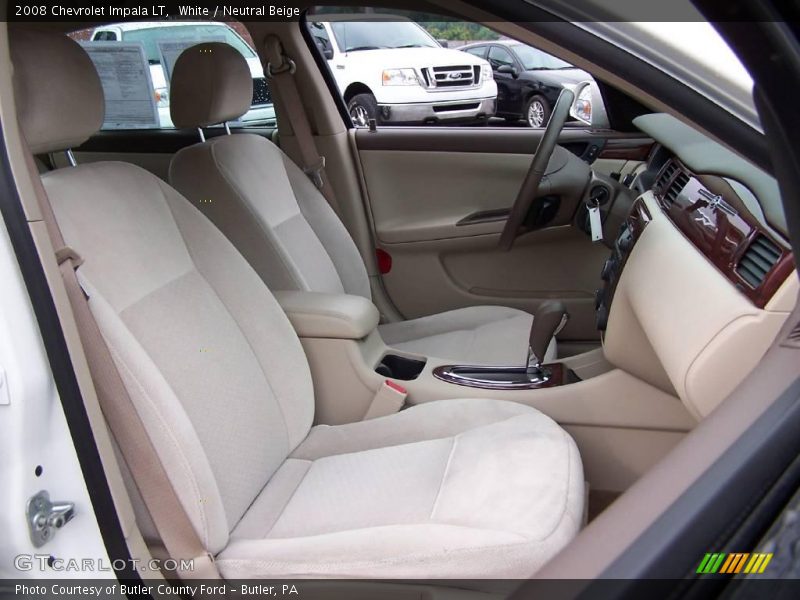 White / Neutral Beige 2008 Chevrolet Impala LT