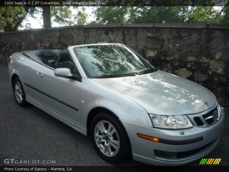 Silver Metallic / Slate Gray 2006 Saab 9-3 2.0T Convertible