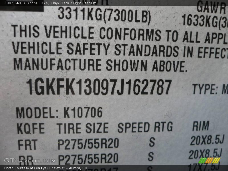 Onyx Black / Light Titanium 2007 GMC Yukon SLT 4x4