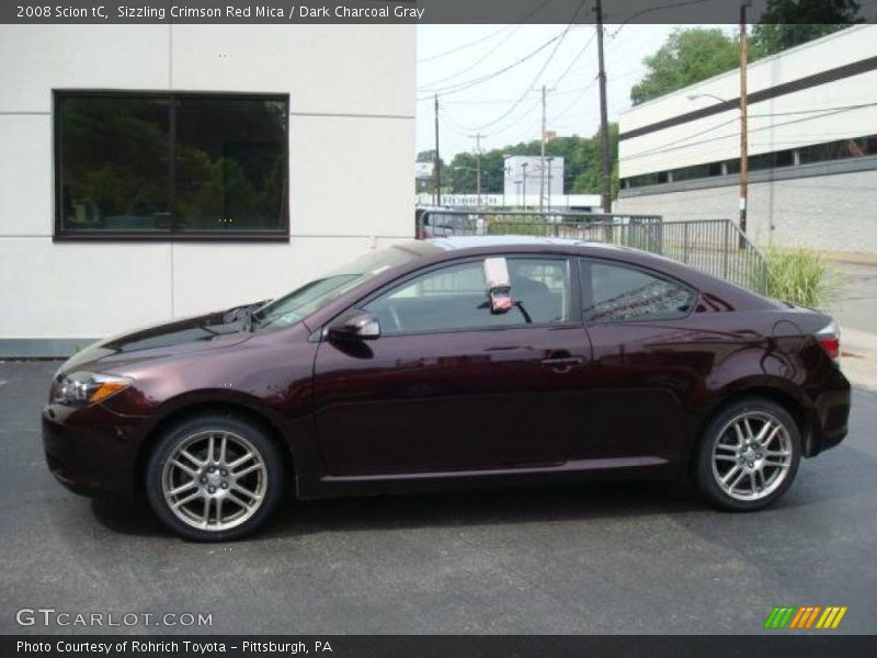 Sizzling Crimson Red Mica / Dark Charcoal Gray 2008 Scion tC