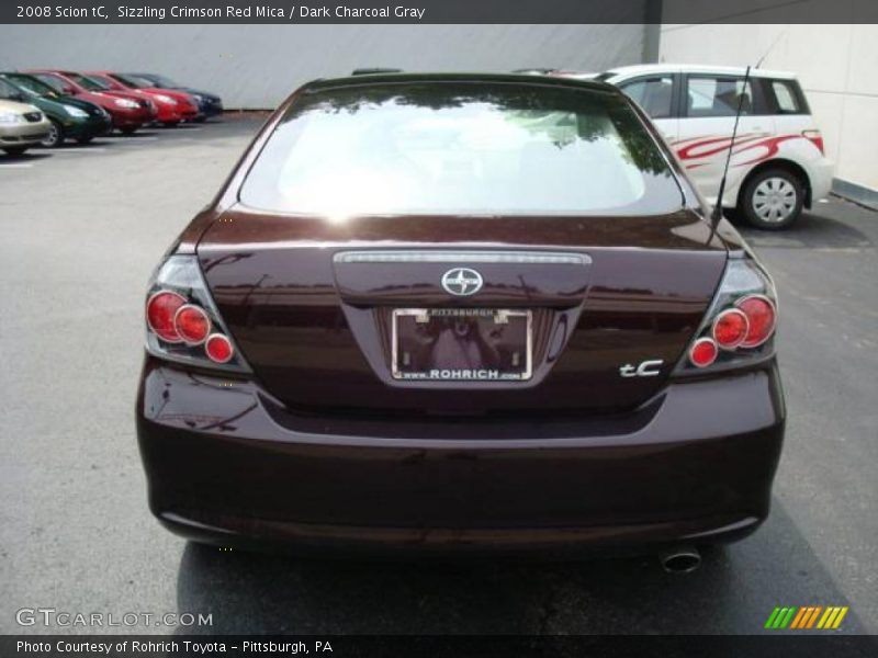 Sizzling Crimson Red Mica / Dark Charcoal Gray 2008 Scion tC